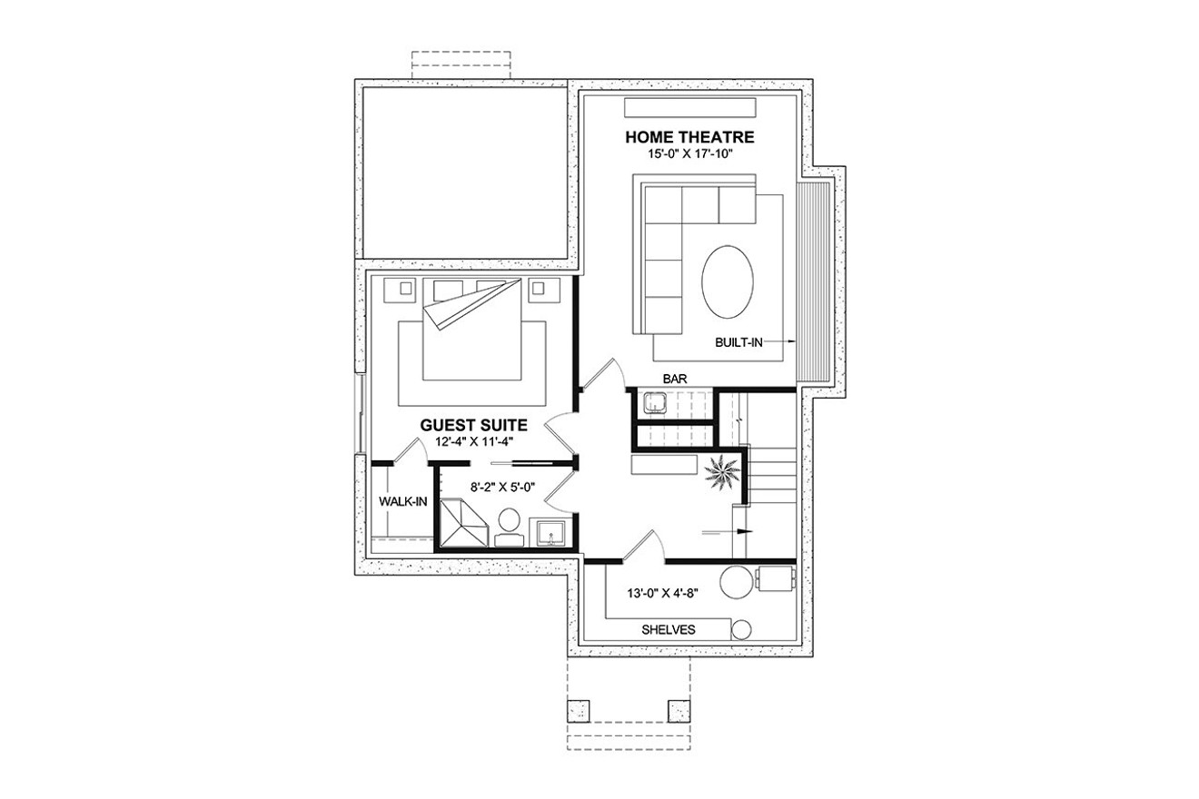 Victorian House Plan - Hazel 2 47946 - Basement Floor Plan