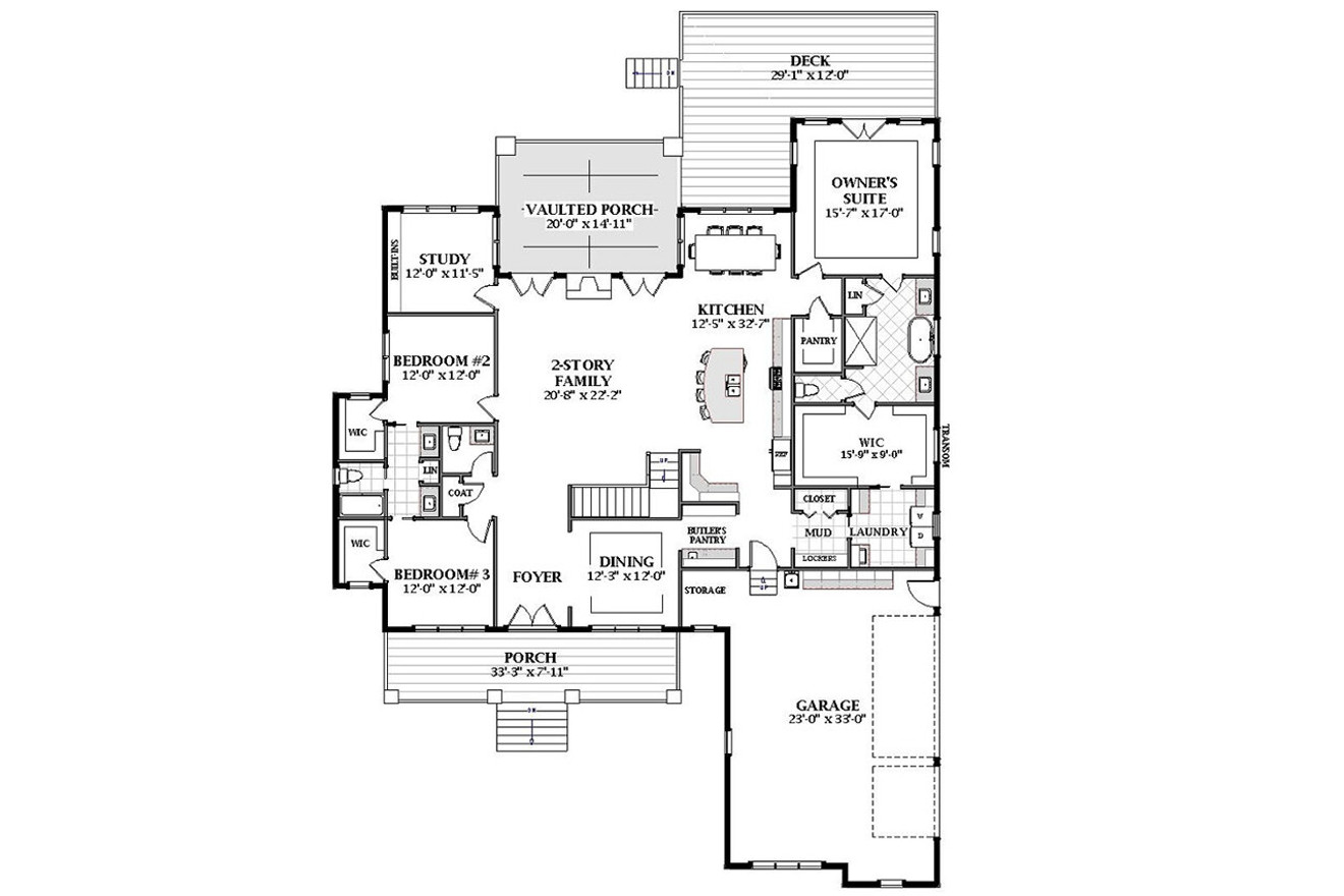 Farmhouse House Plan - River Oaks 56248 - 1st Floor Plan