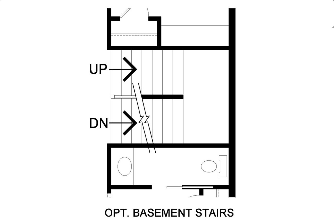 Basement Stairs  - Optional Floor Plan