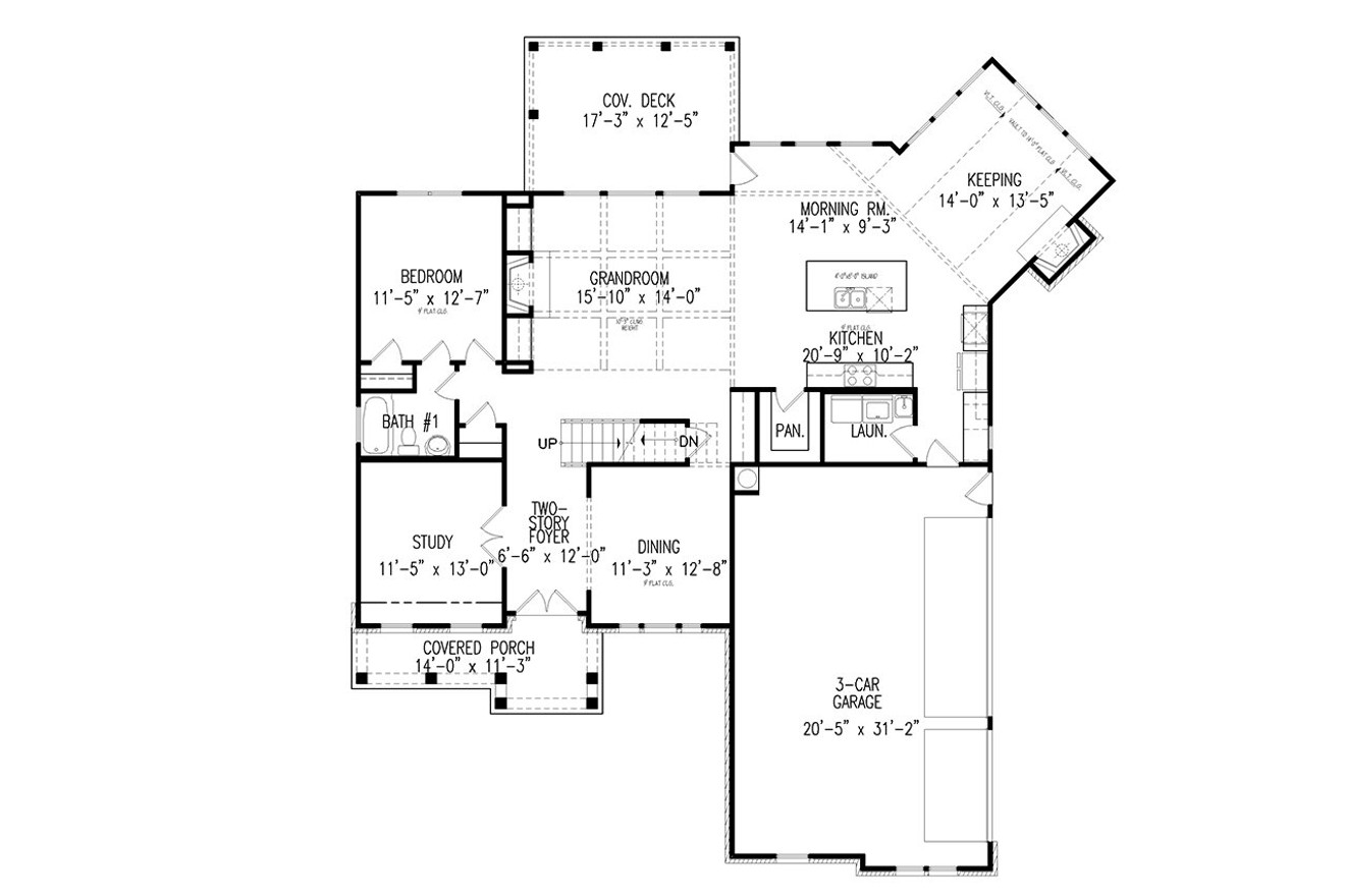 Traditional House Plan - Edenshire B 83976 - 1st Floor Plan