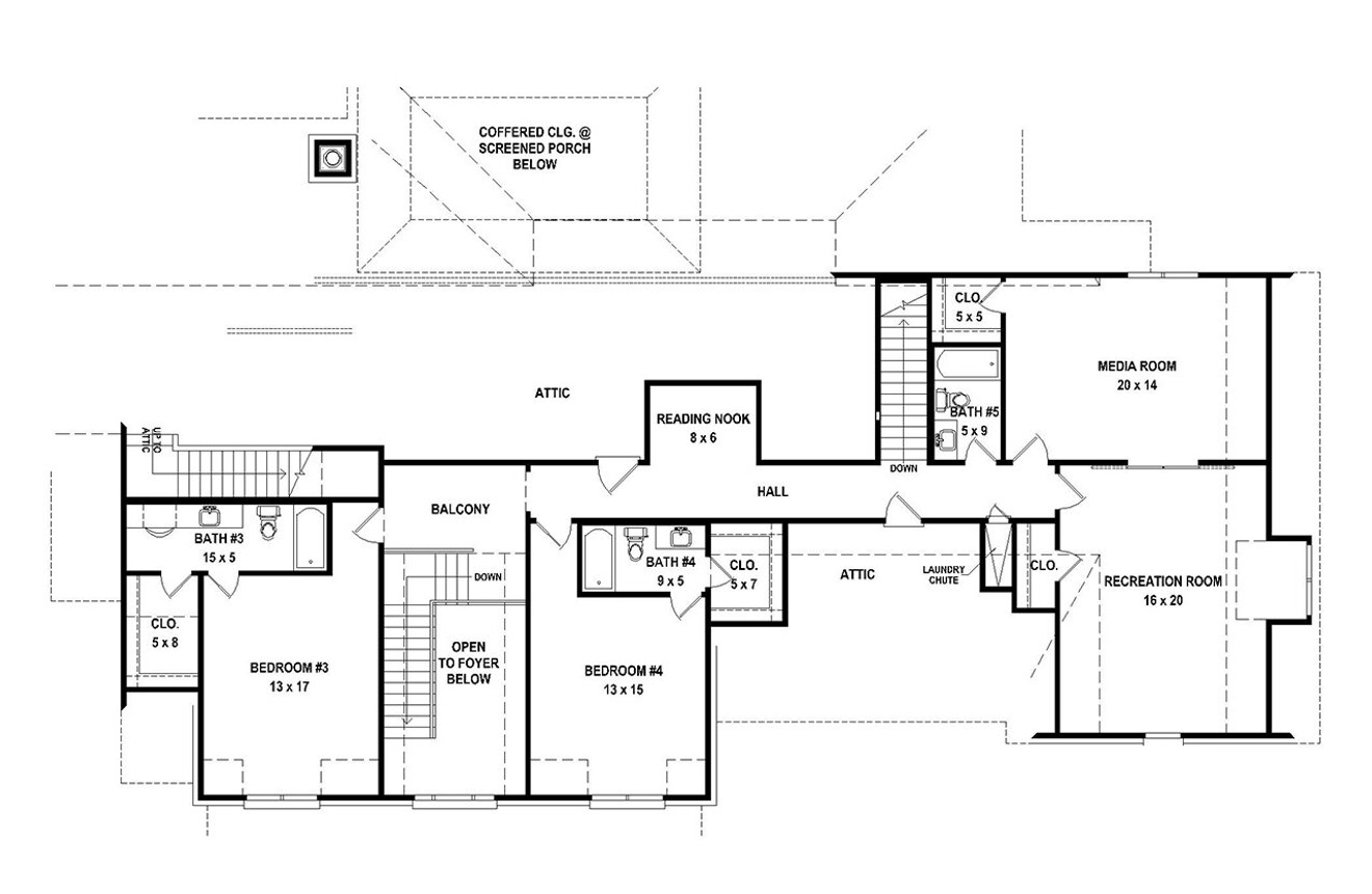 Secondary Image - Traditional House Plan - 56104 - 2nd Floor Plan