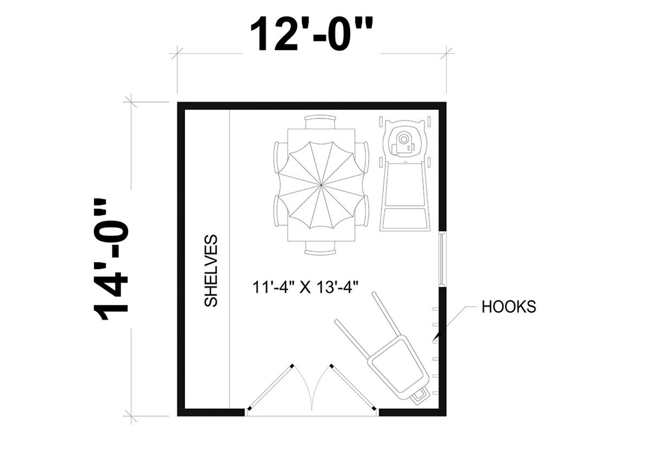 Farmhouse House Plan - Caribou 92130 - 1st Floor Plan