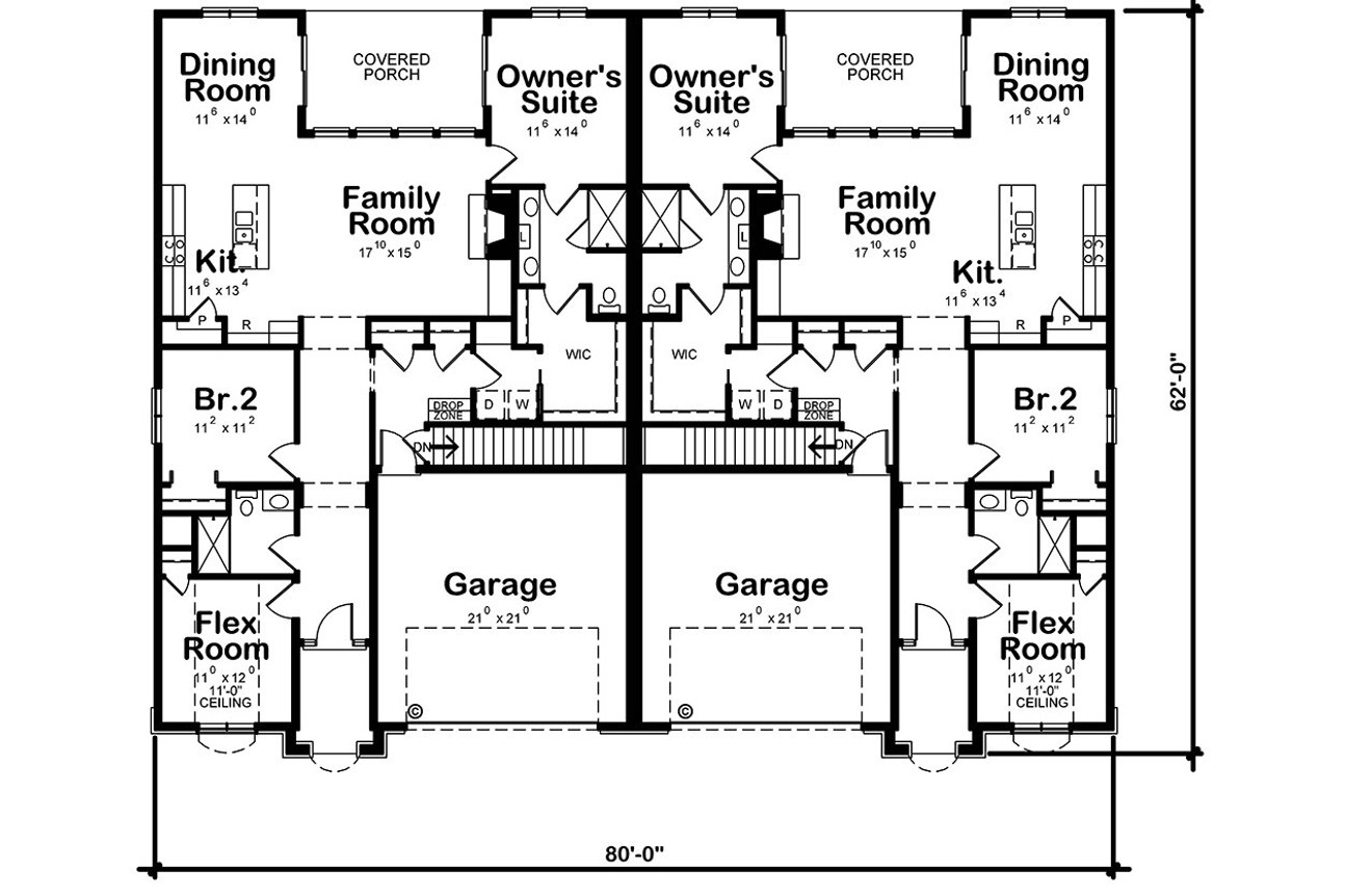 French Country House Plan - Josette Springs 65721 - 1st Floor Plan