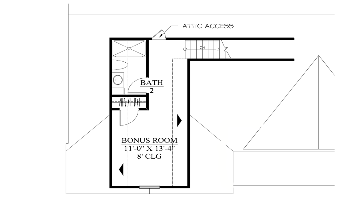 Secondary Image - Farmhouse House Plan - 49536 - 2nd Floor Plan