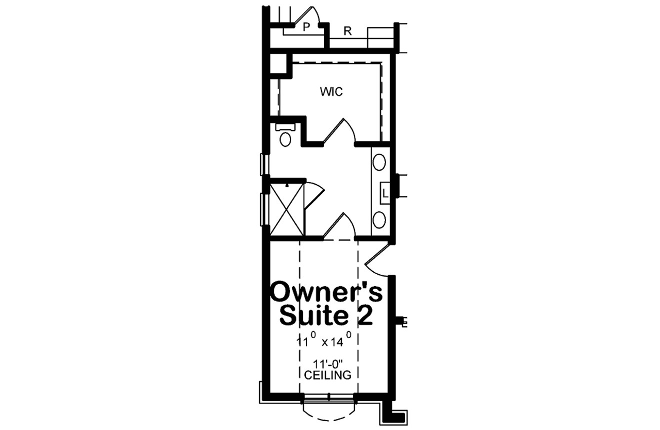 French Country Floor Plan Owner's Suite 2 Left Side  - Optional Floor Plan