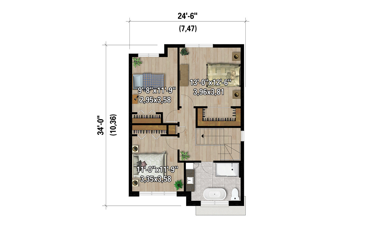 Contemporary House Plan - 25853 - 2nd Floor Plan