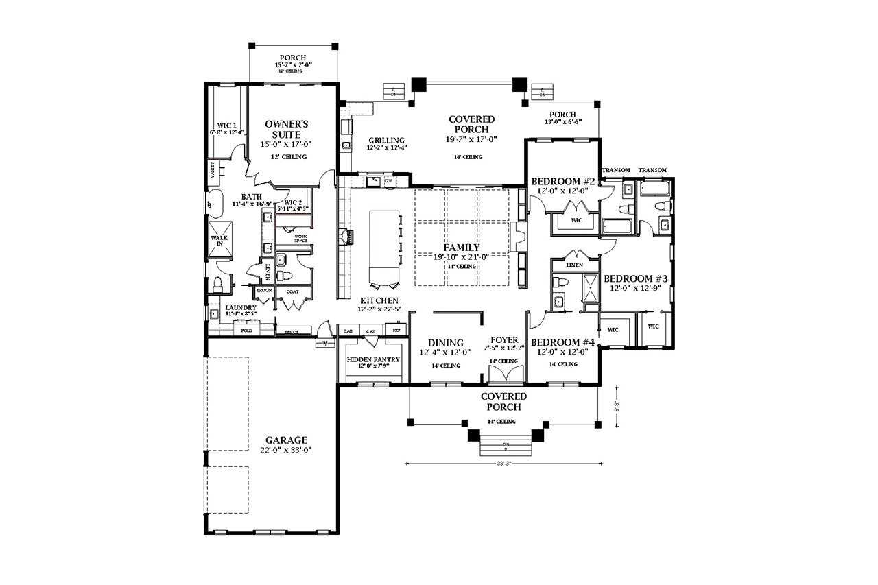 Mediterranean House Plan - 92244 - 1st Floor Plan