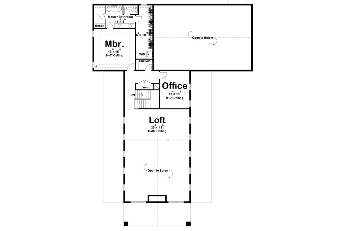 Craftsman House Plan - Marion  93587 - 2nd Floor Plan