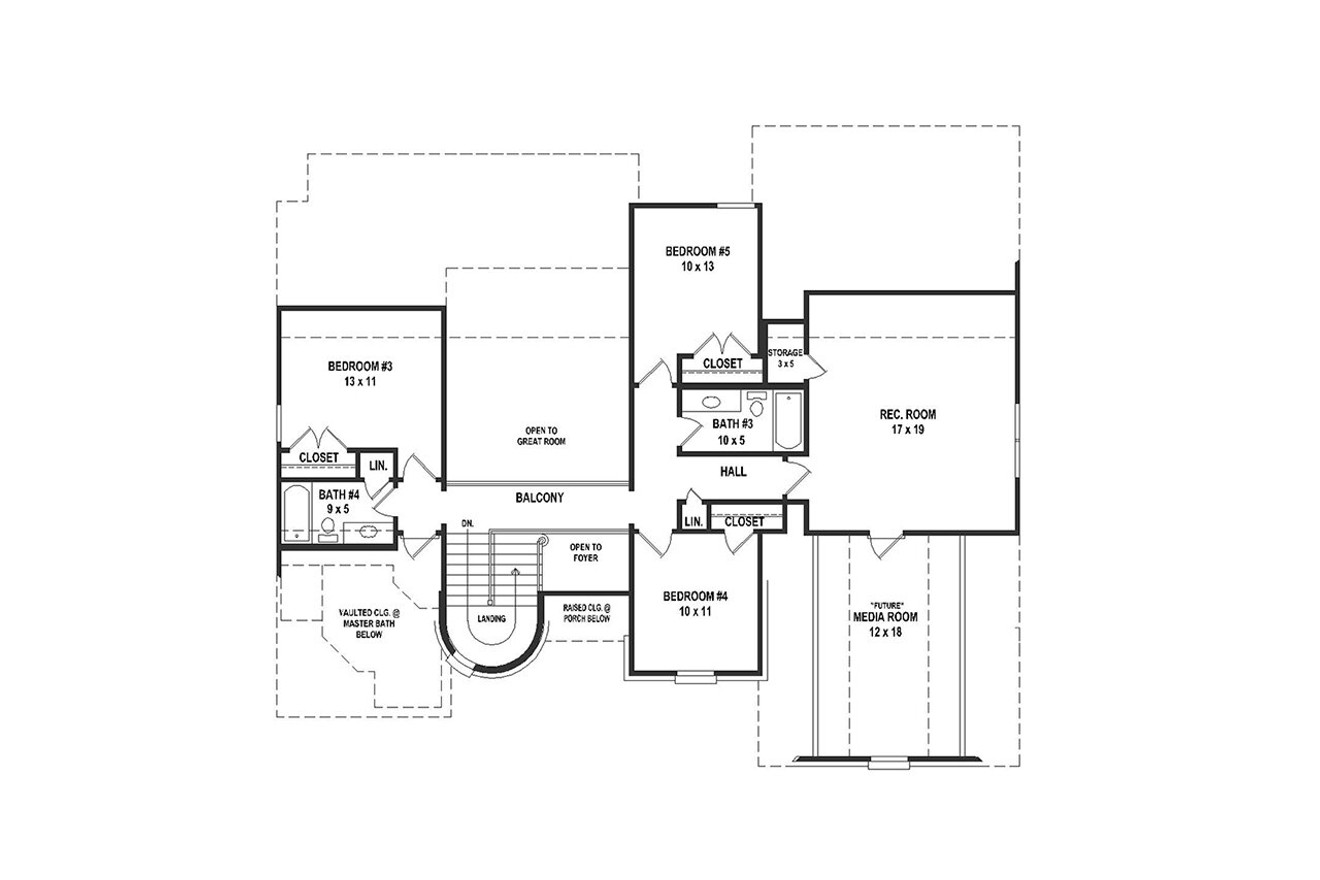 Secondary Image - French Country House Plan - 31287 - 2nd Floor Plan