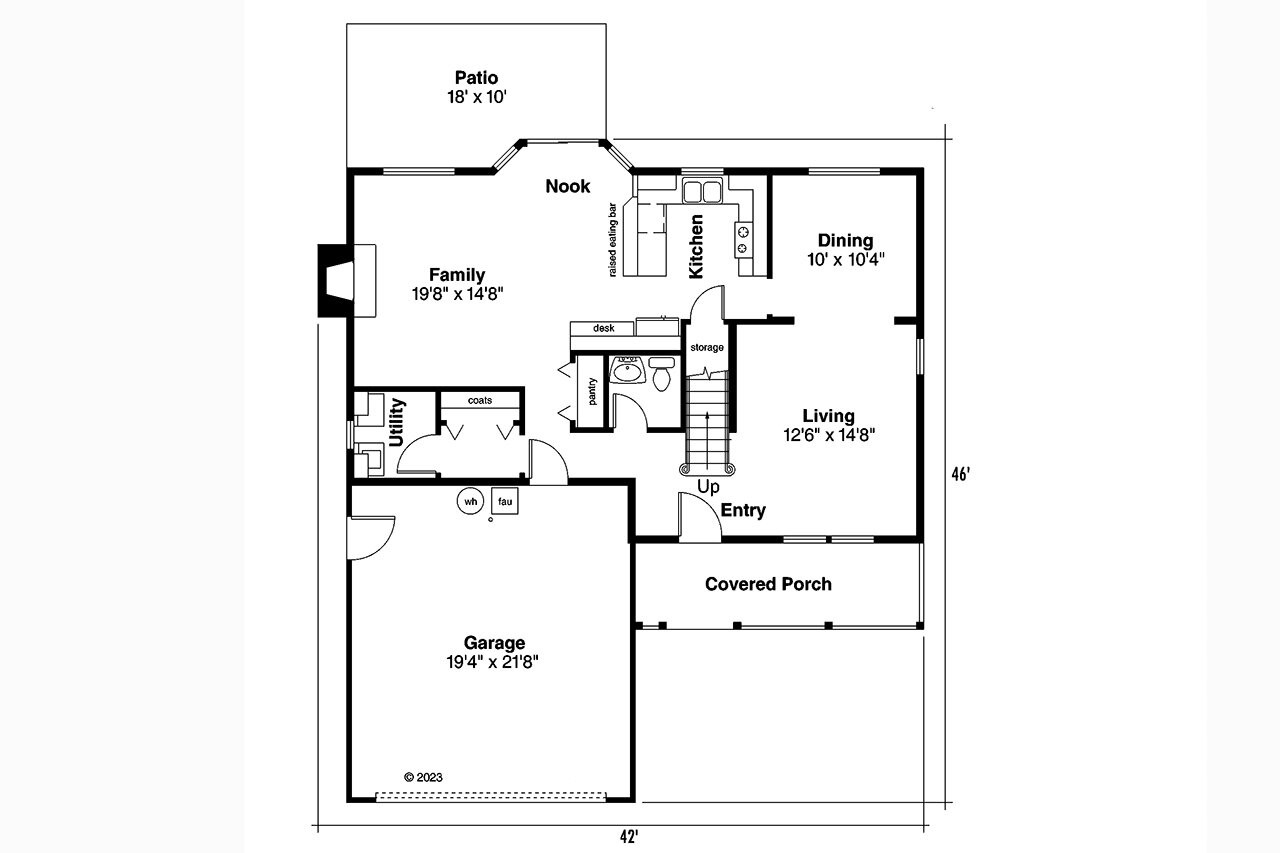 Country House Plan - Hudson 37452 - 1st Floor Plan