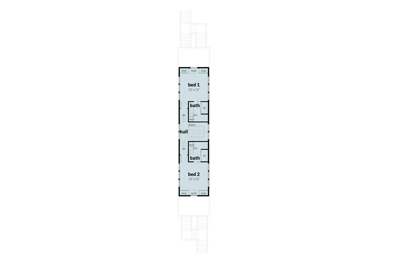 Traditional House Plan - Seaside  23567 - 2nd Floor Plan