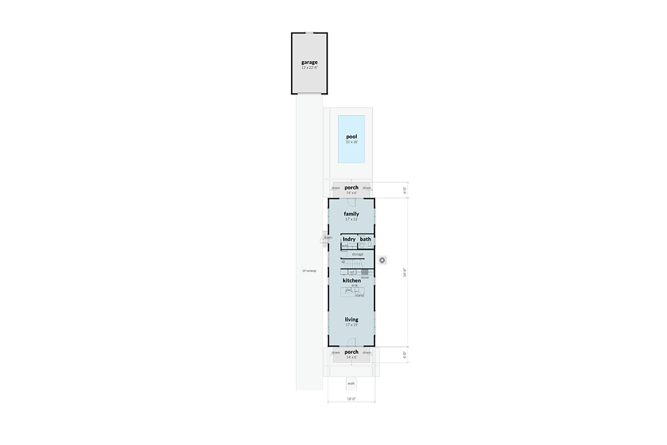 Farmhouse House Plan - Kingfisher 48088 - 1st Floor Plan