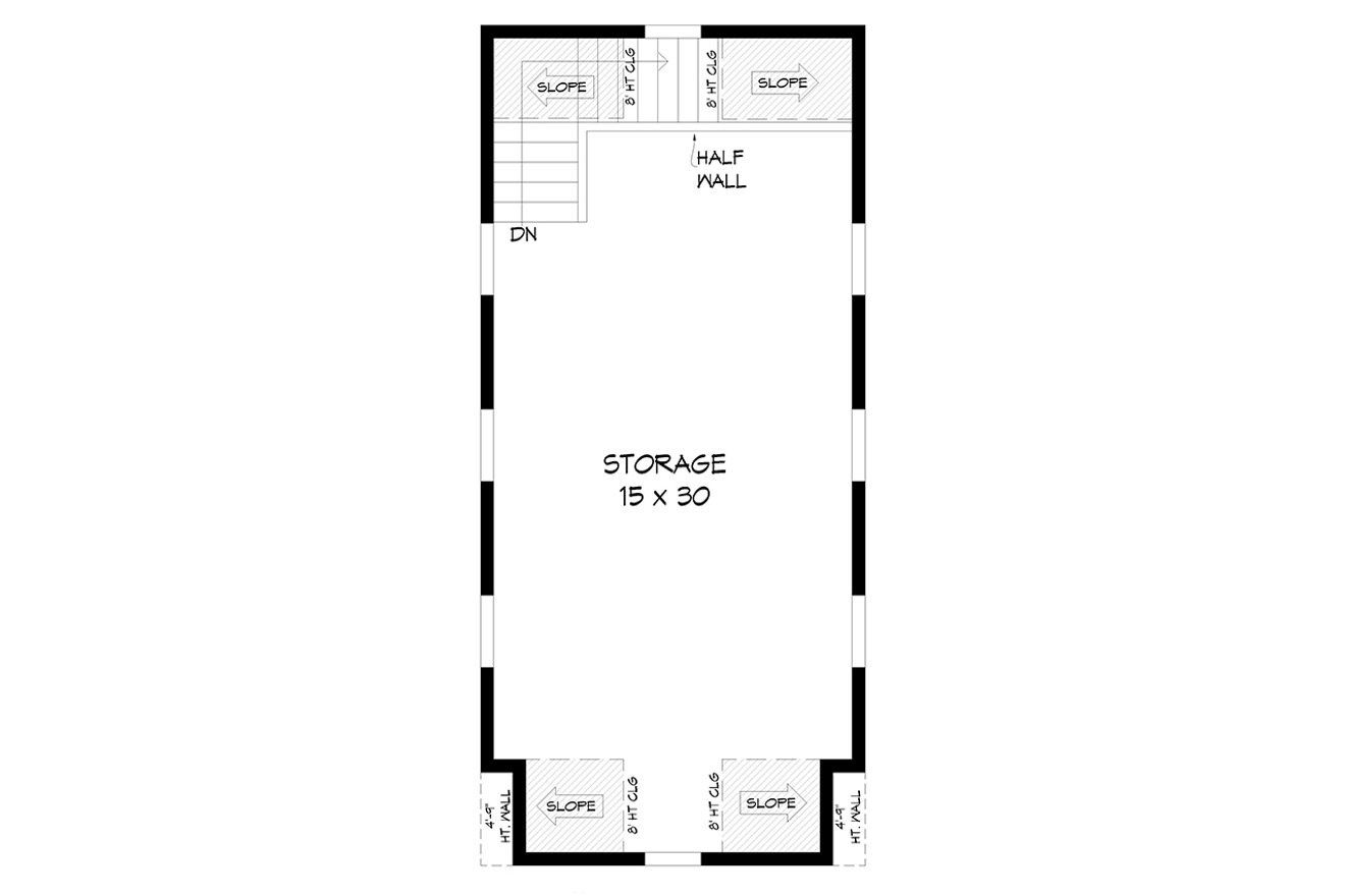 Secondary Image - Cape Cod House Plan - Blue Hills ADU 3 74932 - 2nd Floor Plan