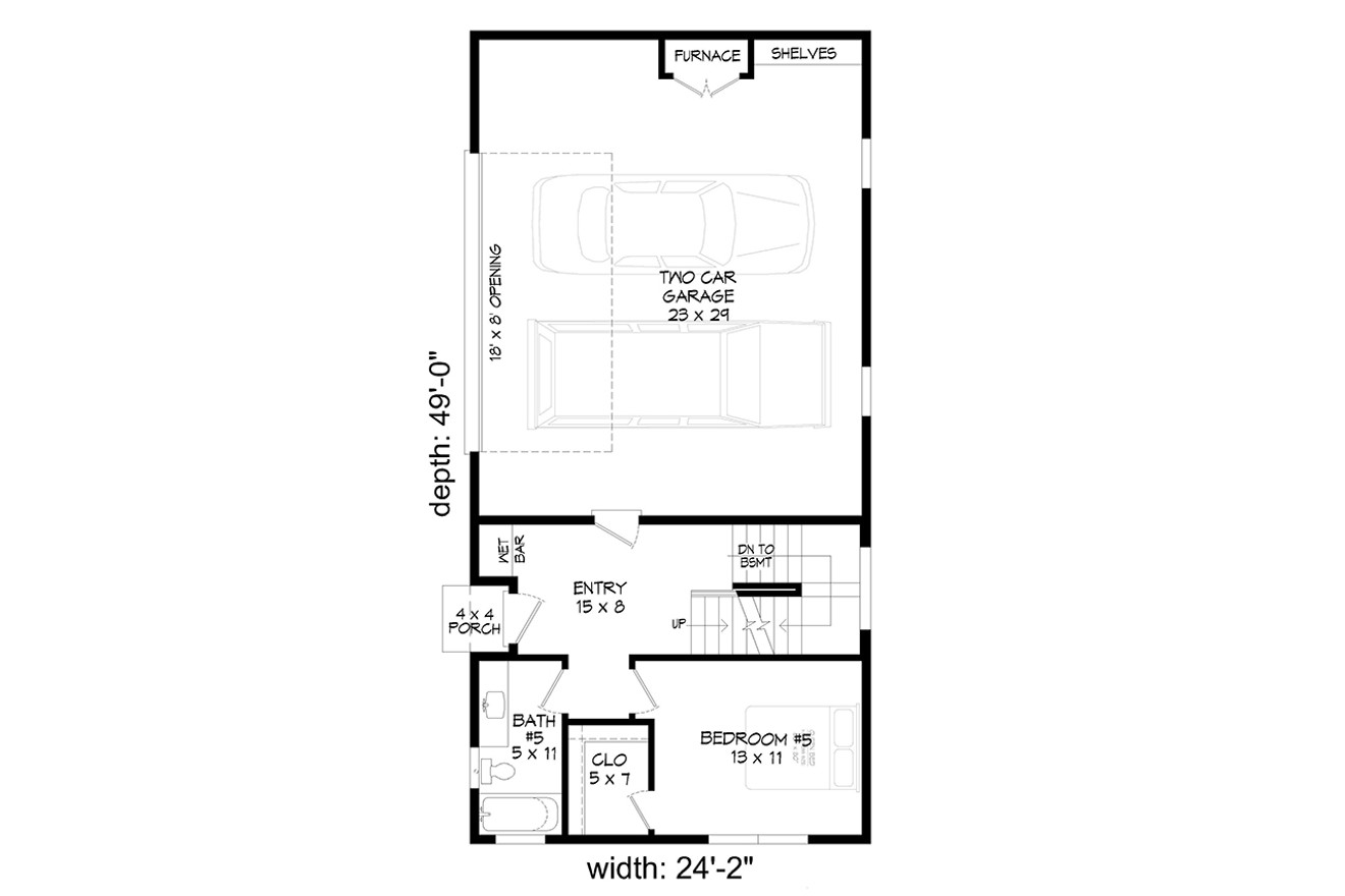 Contemporary House Plan - Herron River 41709 - 1st Floor Plan