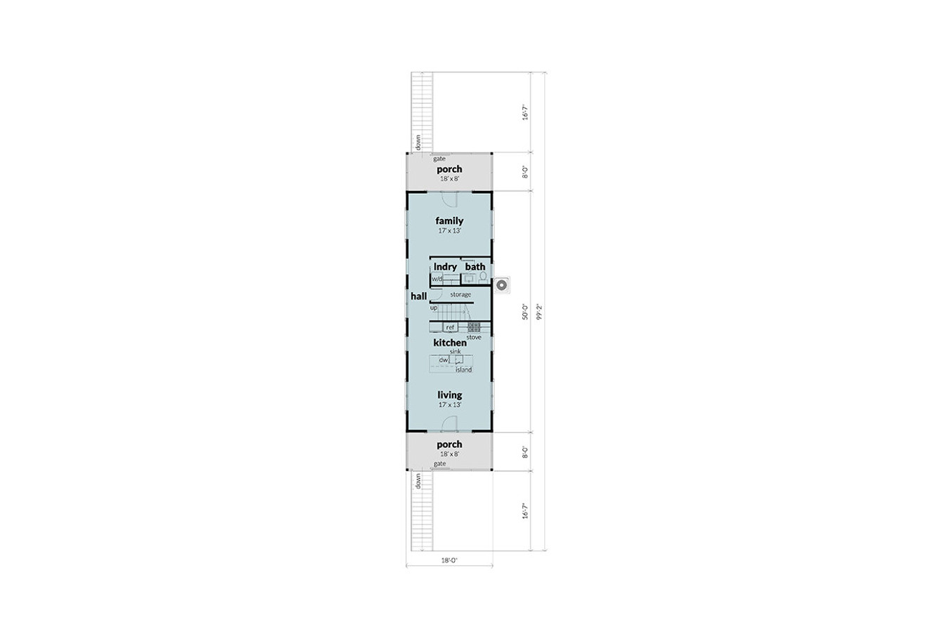 Modern House Plan - Binnacle 84244 - 1st Floor Plan