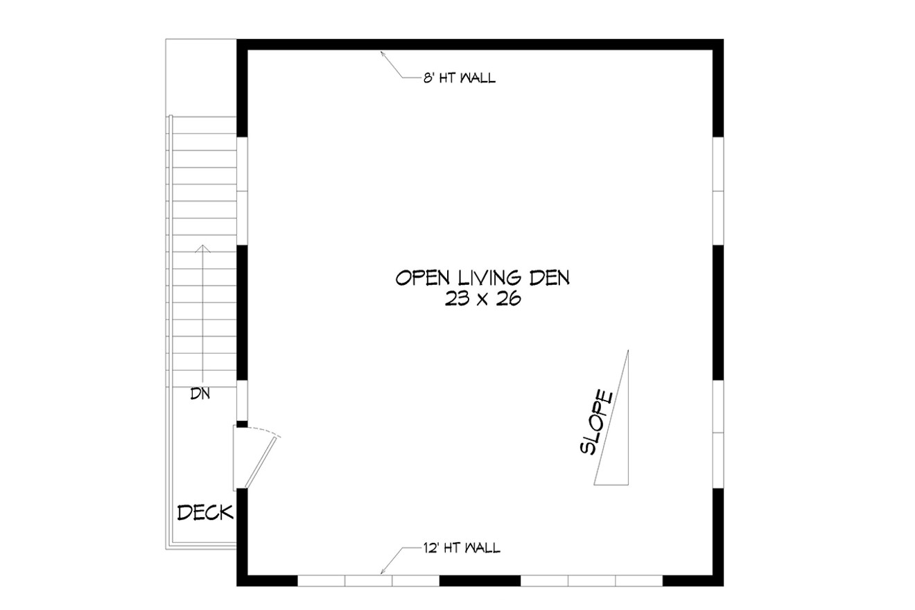 Contemporary House Plan - Big Dover Garage 36888 - 2nd Floor Plan