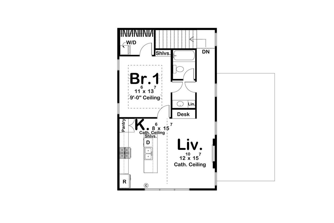 Farmhouse House Plan - Wood River 77123 - 2nd Floor Plan