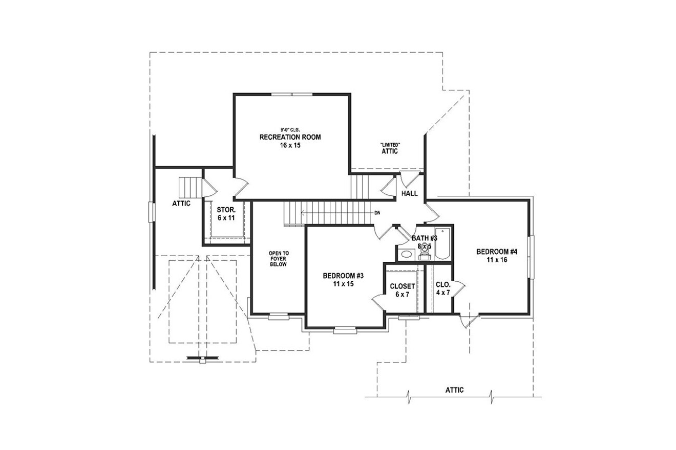 Secondary Image - Traditional House Plan - 27305 - 2nd Floor Plan
