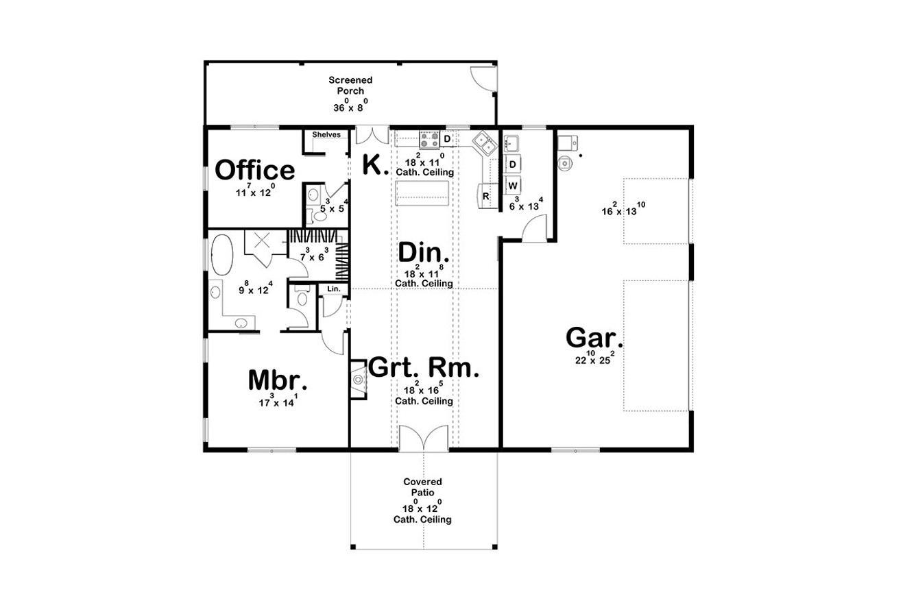 Craftsman House Plan - Zimmerman 48920 - 1st Floor Plan