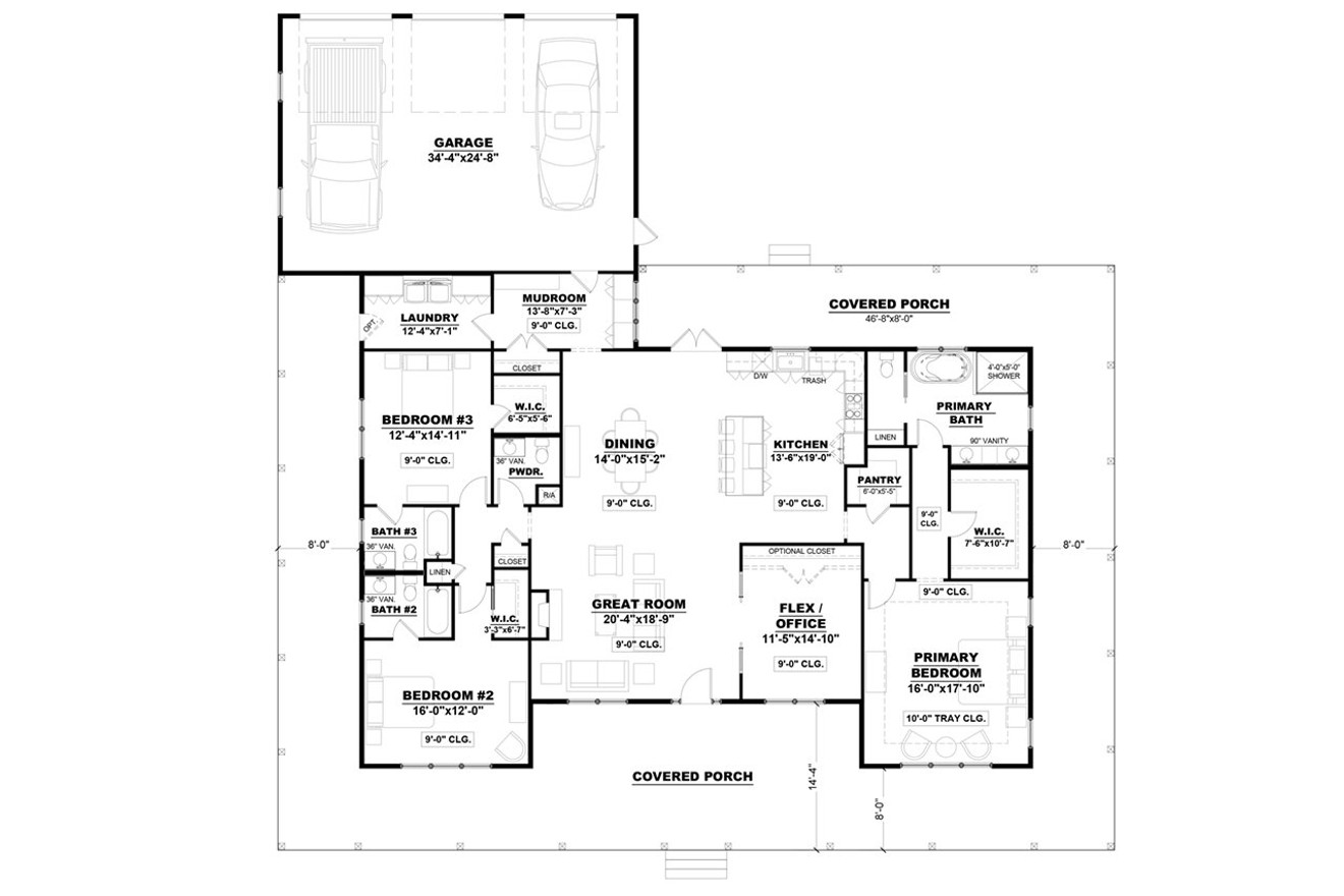 Southern House Plan - Mario 2 10747 - Optional Floor Plan