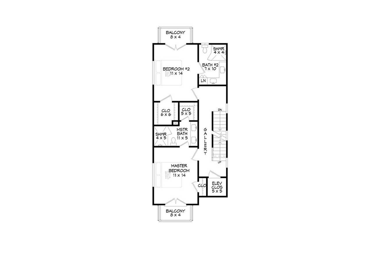 Secondary Image - Contemporary House Plan - Navarre Beach 16569 - 2nd Floor Plan