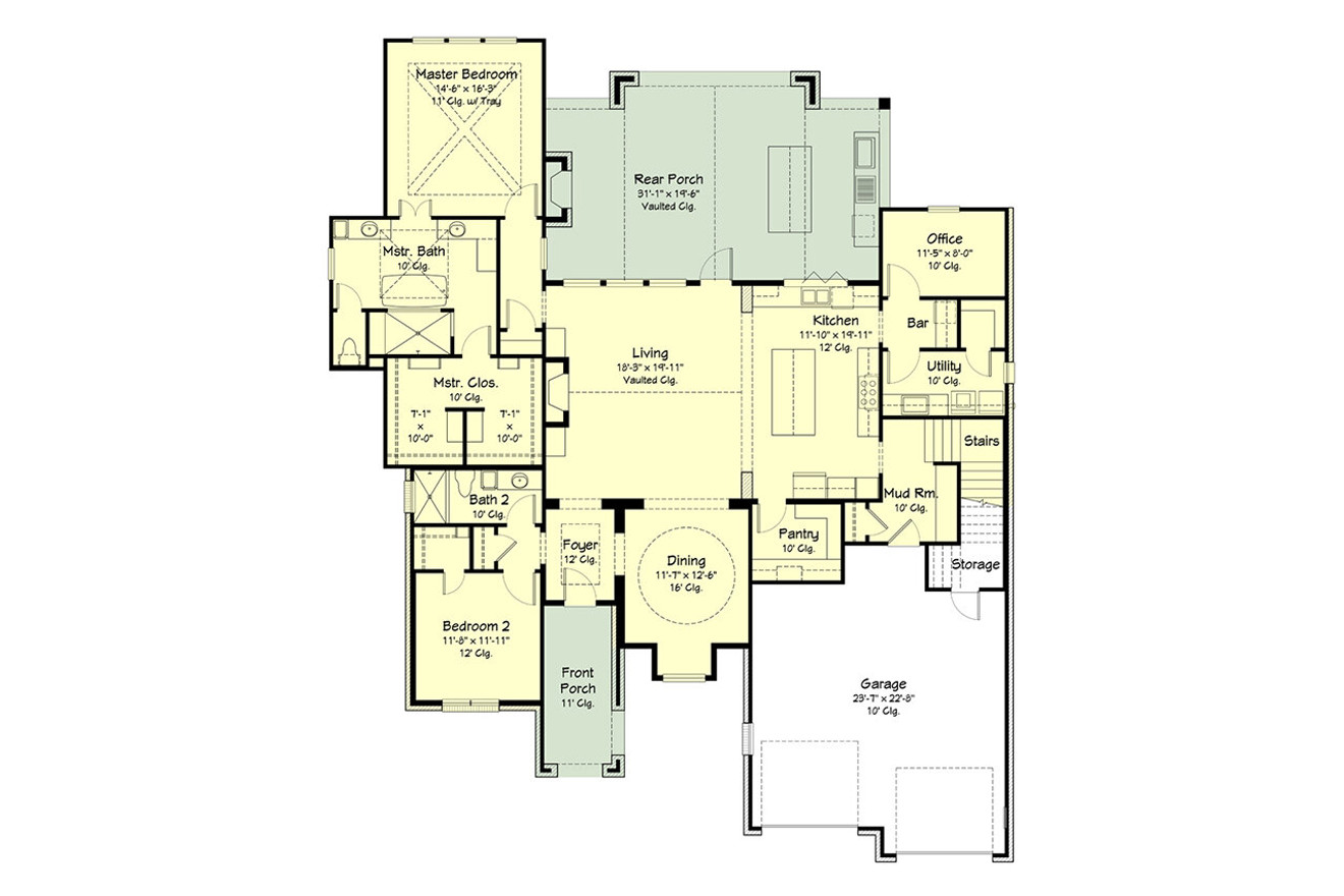 European House Plan - 78288 - 1st Floor Plan
