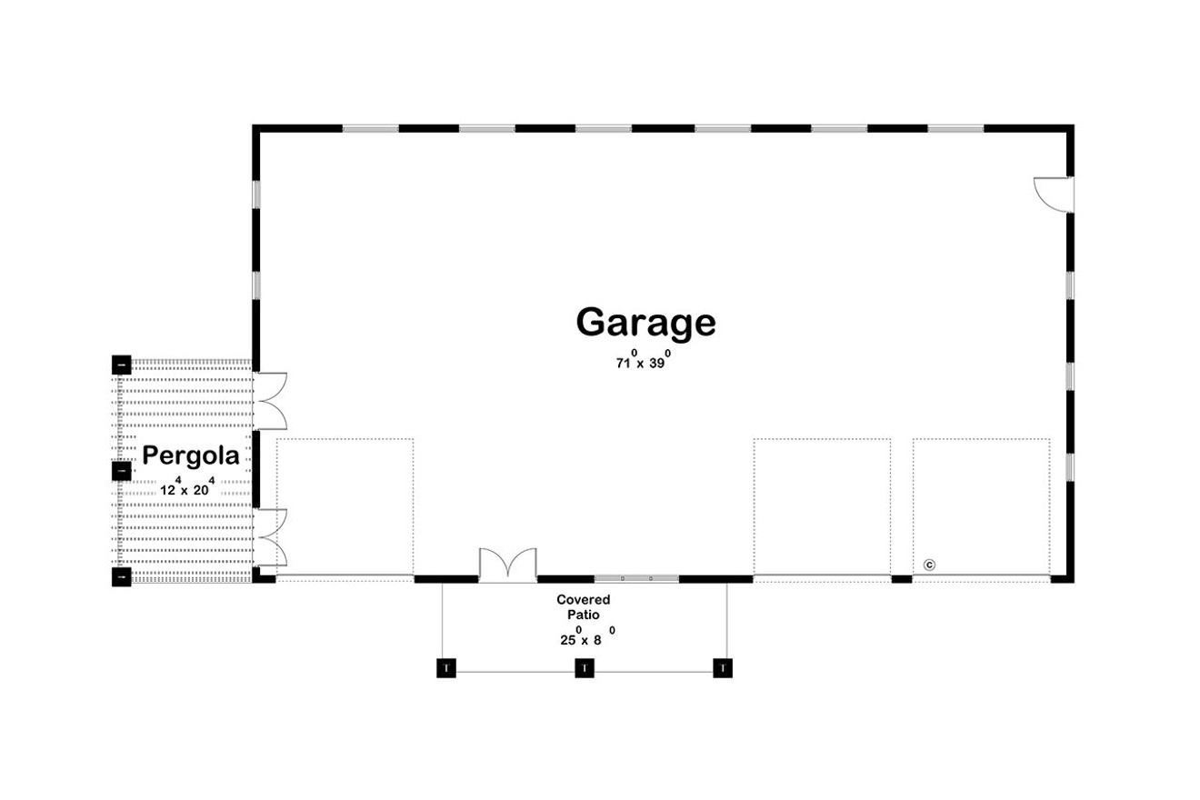Modern House Plan - Parkside 77625 - 1st Floor Plan
