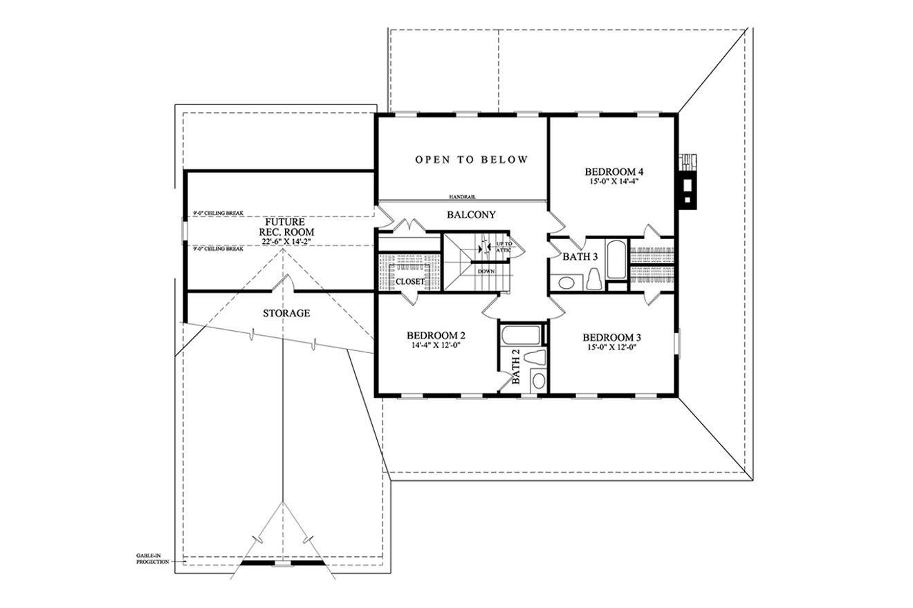 Secondary Image - Country House Plan - Edgewood  35777 - 2nd Floor Plan