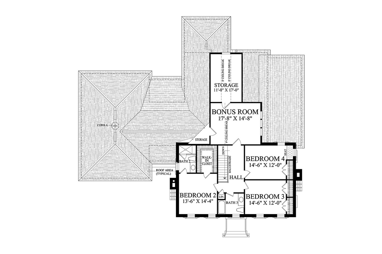 Secondary Image - Southern House Plan - Highlands 11619 - 2nd Floor Plan