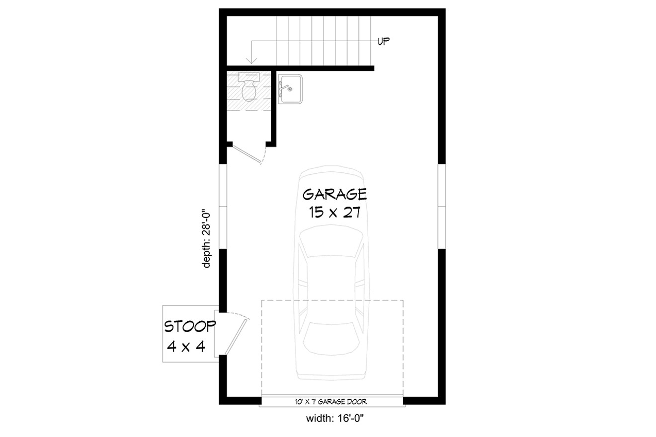 Traditional House Plan - Blue Hills ADU 2.1 11189 - 1st Floor Plan