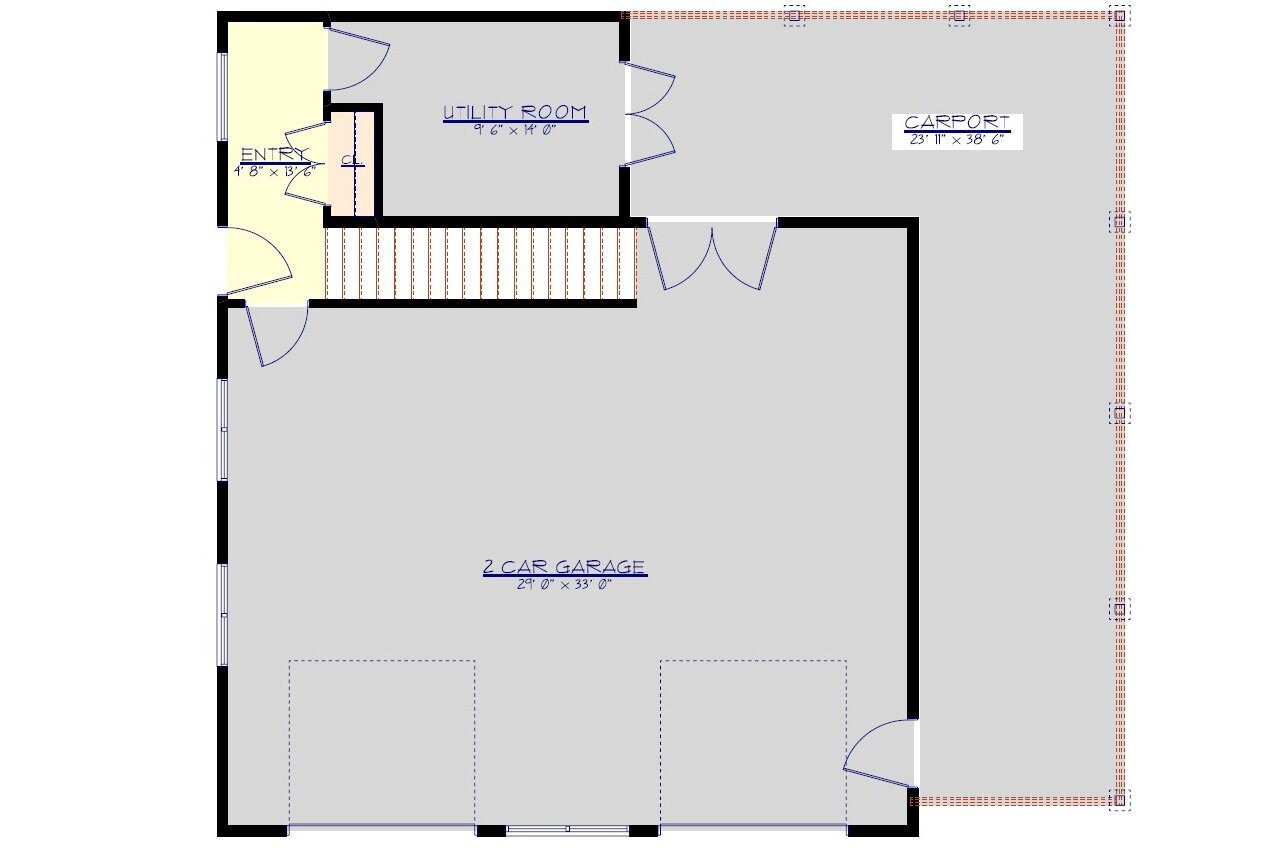 Shingle-Style House Plan - Stone Court 25225 - 1st Floor Plan