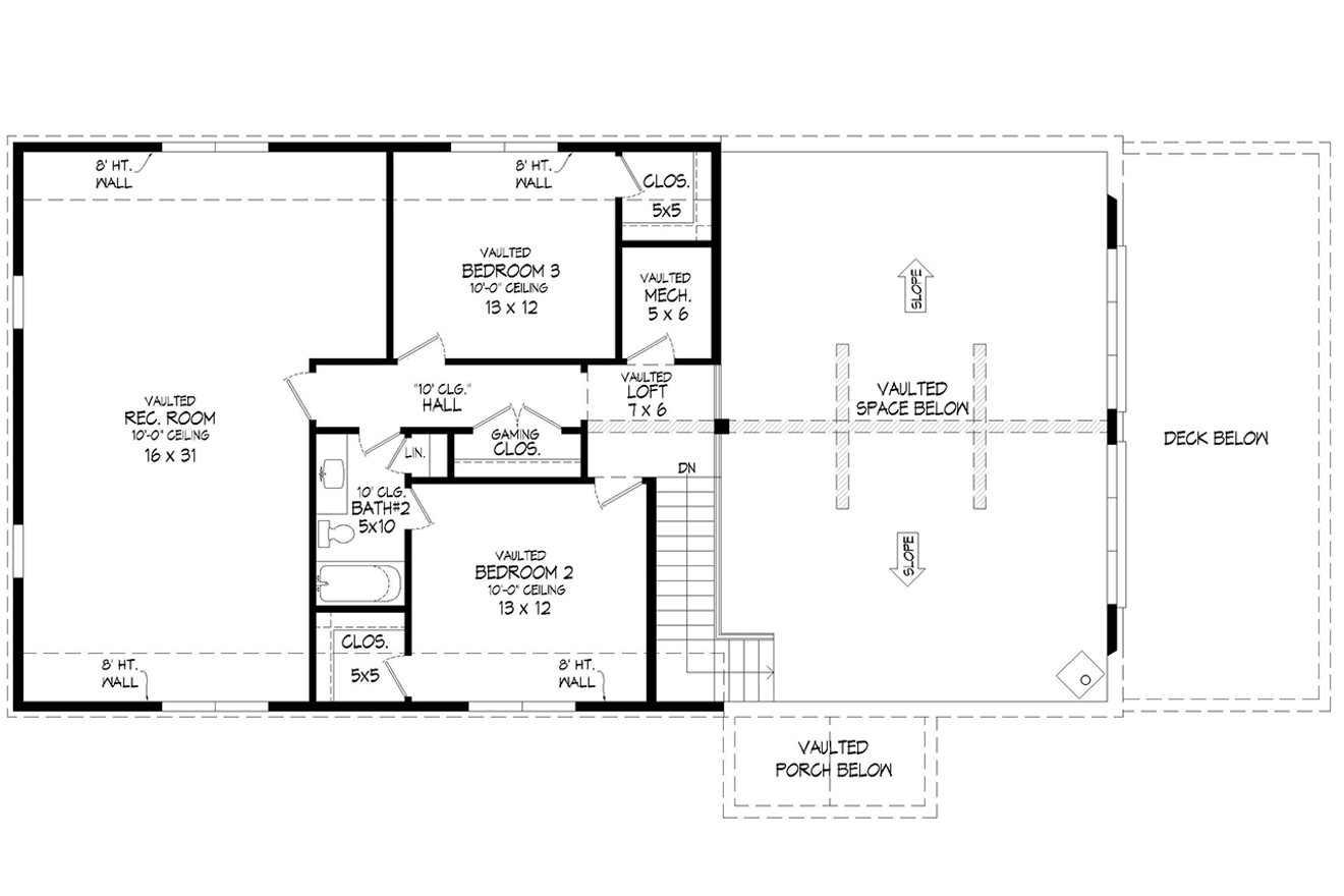 Secondary Image - Craftsman House Plan - Navajo Peak 2 19040 - 2nd Floor Plan