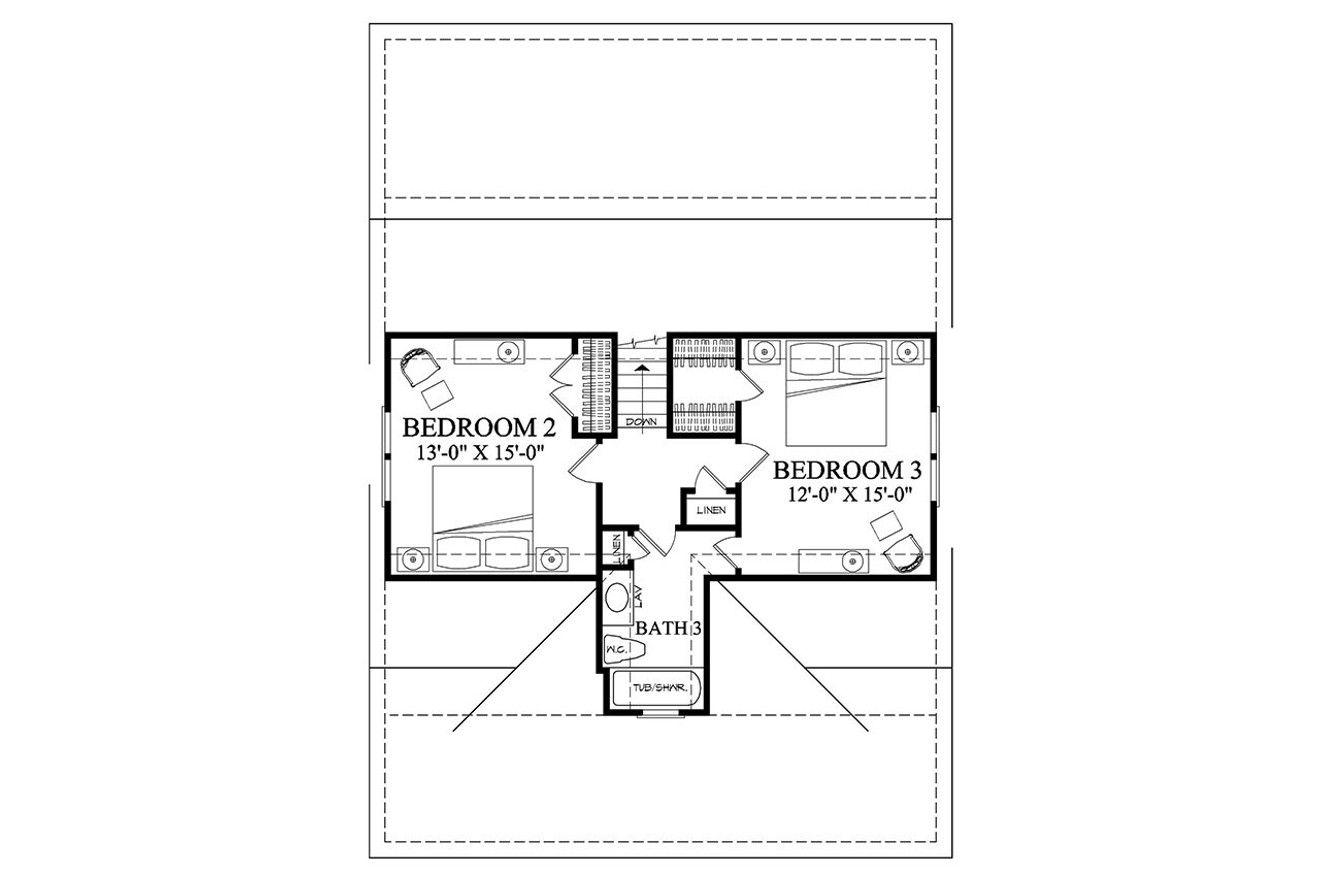 Cottage House Plan - Raspberry Cottage 41654 - 2nd Floor Plan
