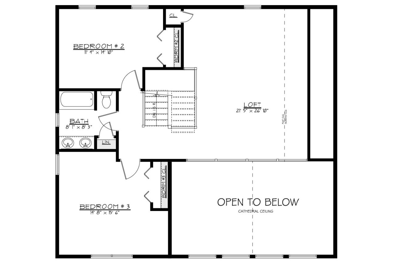 Mountain Rustic House Plan - Lincoln Ridge 91562 - 2nd Floor Plan