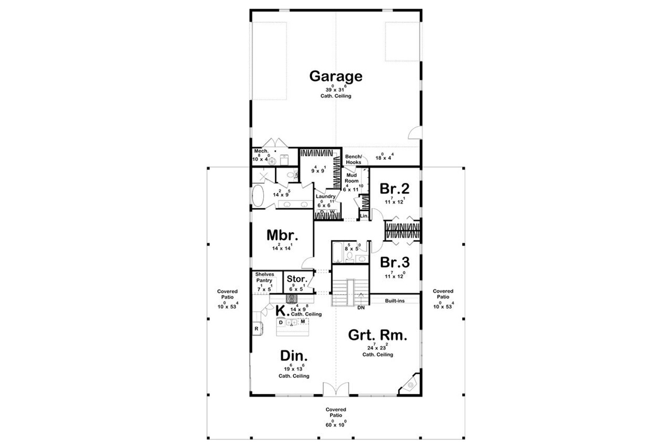 Country House Plan - Chimney Rock 82603 - Optional Floor Plan