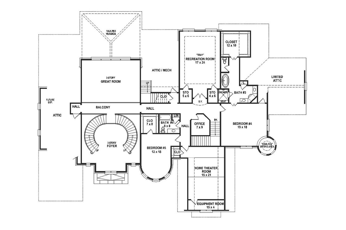 Secondary Image - French Country House Plan - 84160 - 2nd Floor Plan