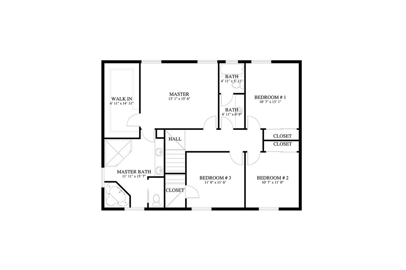 Traditional House Plan - Eden Crest 30706 - 2nd Floor Plan