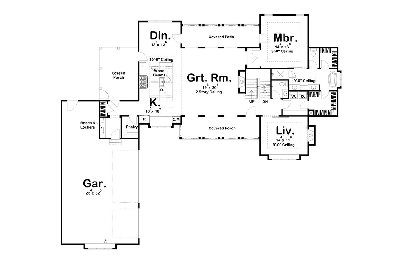 Farmhouse House Plan - Summerfield 33826 - 1st Floor Plan