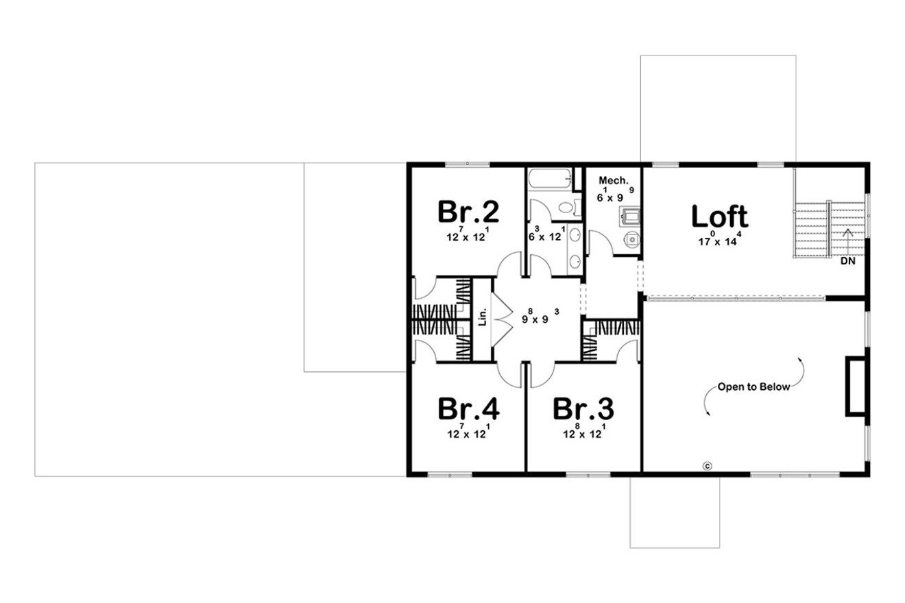 Farmhouse House Plan - Vernon Hills 10025 - 2nd Floor Plan