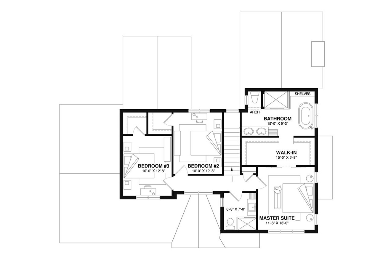 Farmhouse House Plan - Hiden Hill 96379 - 2nd Floor Plan