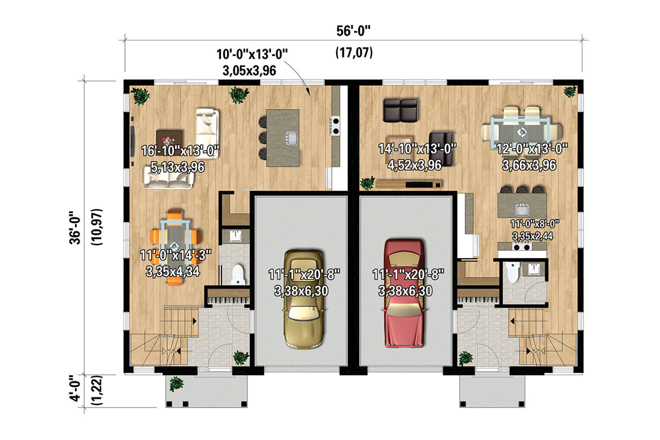 Craftsman House Plan - 50885 - 1st Floor Plan