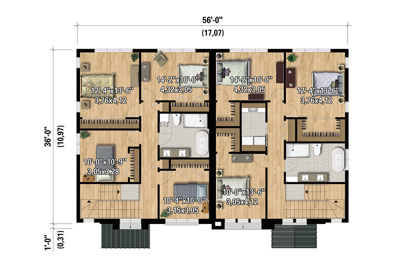 Secondary Image - Craftsman House Plan - 50885 - 2nd Floor Plan