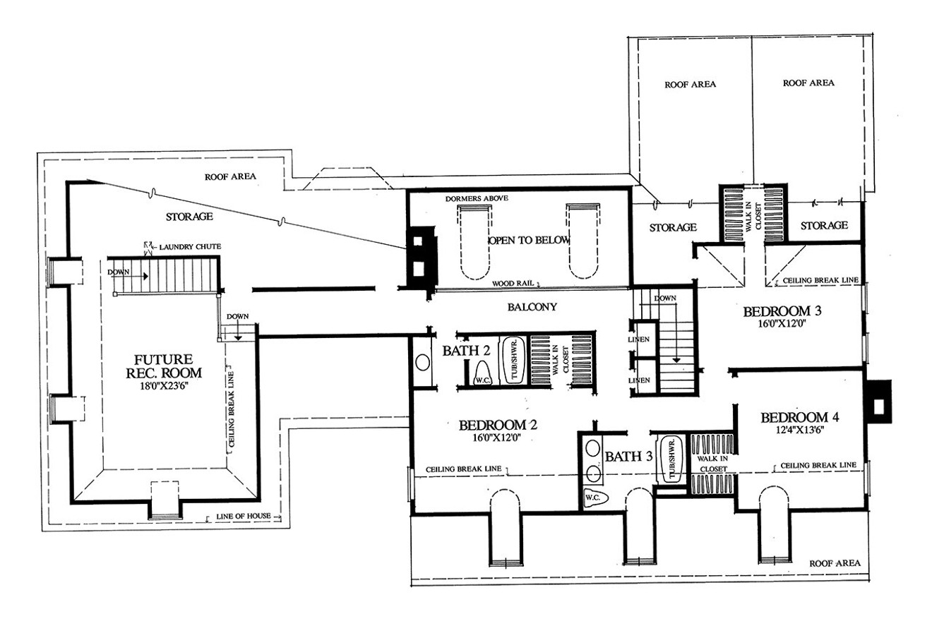 Colonial House Plan - Berry Hill 29241 - 2nd Floor Plan