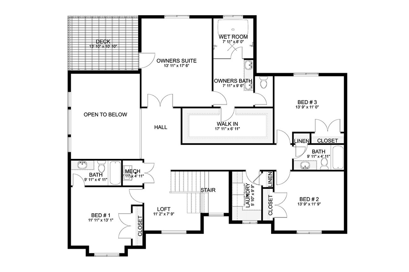 Farmhouse House Plan - Algeciras 13853 - 2nd Floor Plan