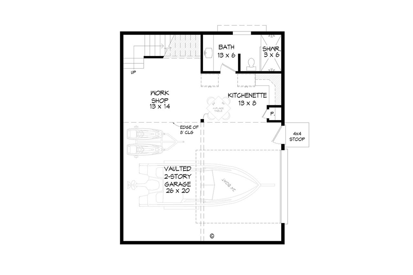 Modern House Plan - Lake Tahoe 2.5 69846 - 1st Floor Plan