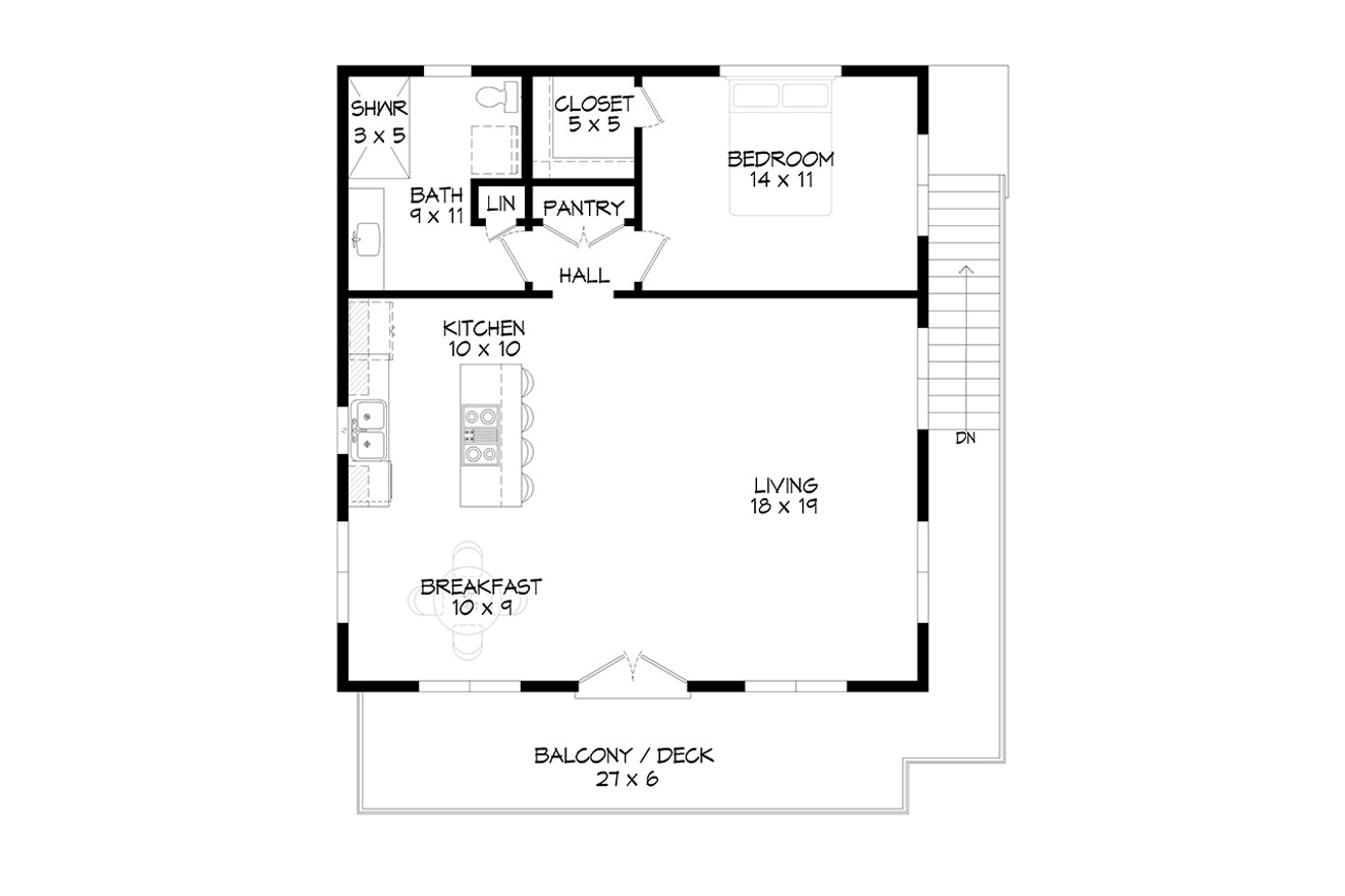 Secondary Image - Modern House Plan - San Luis Valley Overlook 53231 - 2nd Floor Plan