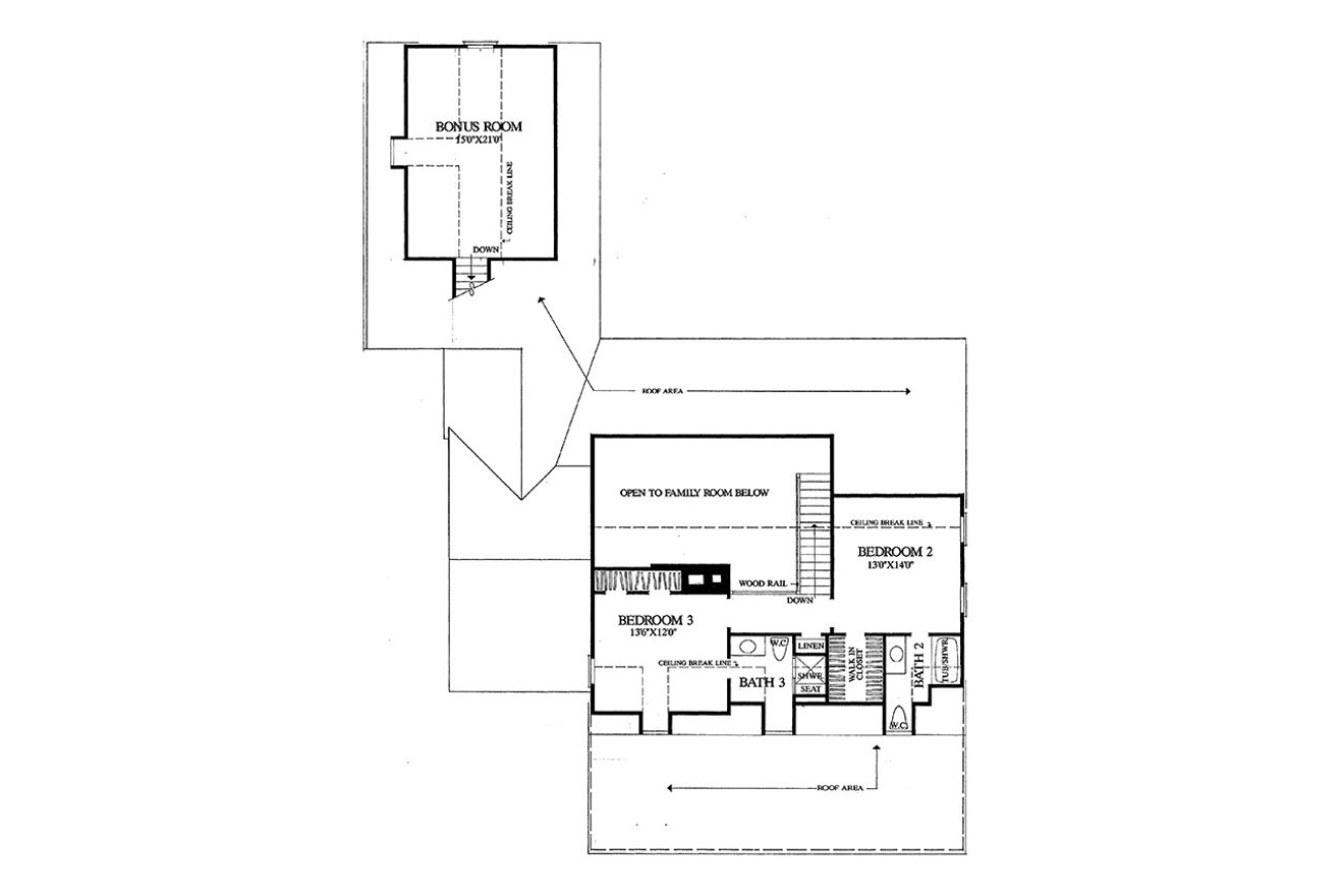 Secondary Image - Cottage House Plan - Snee Farm 99464 - 2nd Floor Plan