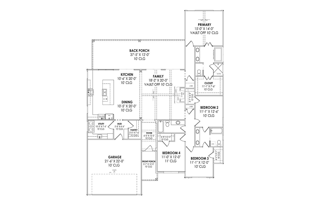 Farmhouse House Plan - 22156 - 1st Floor Plan