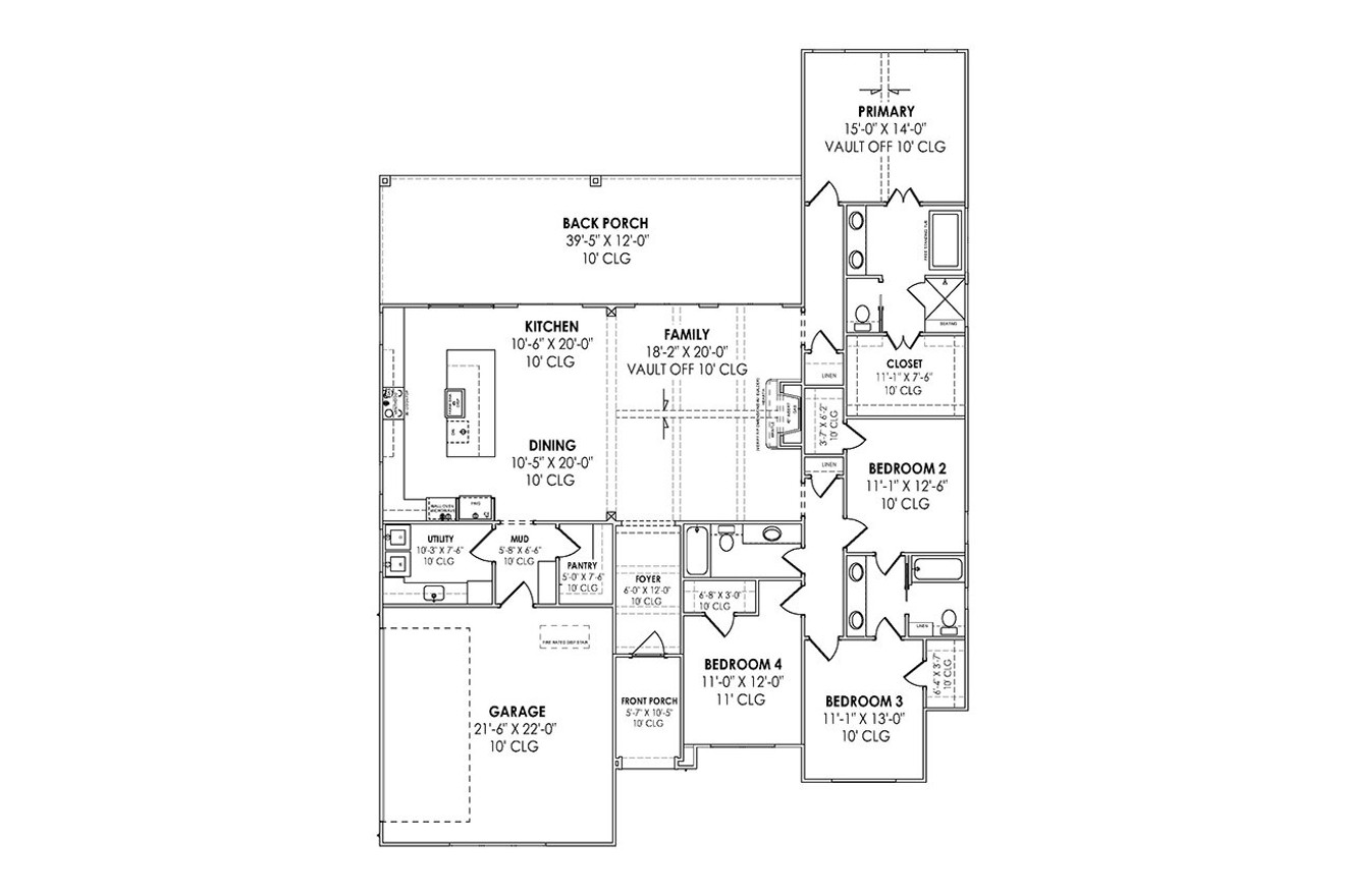 Mediterranean House Plan - 28849 - 1st Floor Plan