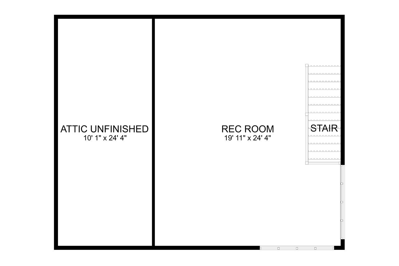 Modern House Plan - Chaponnel Garage 67316 - 2nd Floor Plan